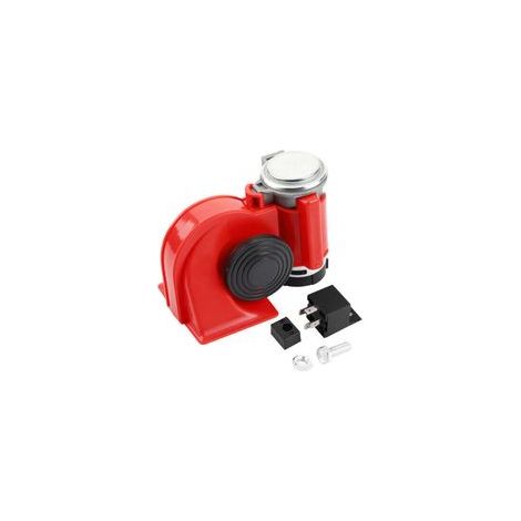 Klaxon pneumatique électrique, sirène à pompe en aluminium chromé résistant aux chocs et durable pour voitures, camions et motos 12 V (1/5)