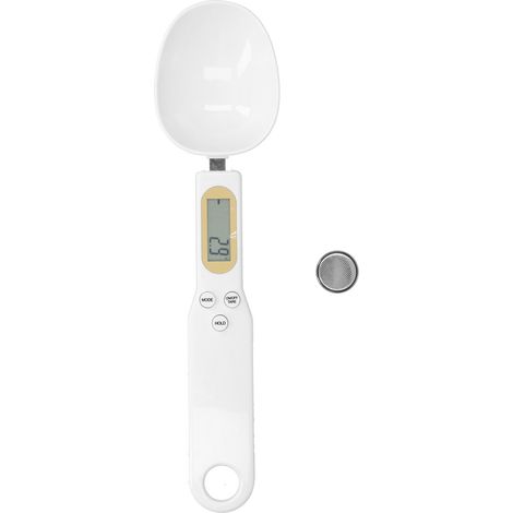NS-S3 Digitale Waage 0,1 g – 500 g, Mini-Löffelwaage mit Einheitenumrechnung, Weiß