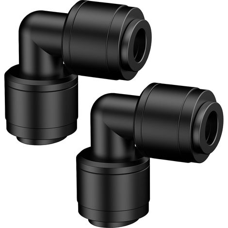 15 Pcs 1/4" Pipe Plug Angle Connector 90 Degree Angle Fitting Push-to-Fit 2 Way Angle Fitting Non-Drip Irrigation Parts (1/5)
