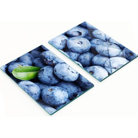 Tableros de vidrio decorativos multifuncionales con estampado de ar谩ndanos, 2x40x52 cm.