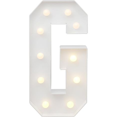 Lettre Lumineuse LED en Hauteur 91,5 cm, Décoration d'Anniversaire de A à Z, Lumière Chaude 2000–3000K, Géant Alphabet Lumineux pour Anniversaire, Mariage, Fête (G) (1/5)