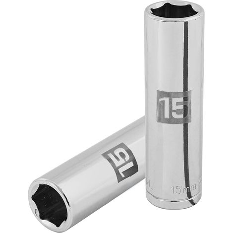 Llave vaso hexagonal larga, cuadro 1/2" - 15 mm