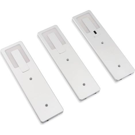 (Set de 3) Lampe LED Murale avec Détecteur de Mouvement Veilleuse Encastrable Pratique Pour Cuisine/Chambre/Armoire/Placard, Intensité Lumineuse Variable, Blanc Neutre【6W 450LM 4000K】 (1/5)