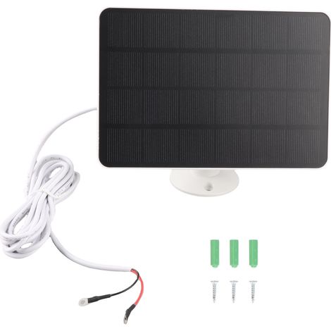 Ortviai Panneau Solaire 10 W pour Sonnette Vidéo – Compatible Doorbell 2K, 2, 3, 3+, 4 Plus – Câble 3 m, IP66 (1/5)