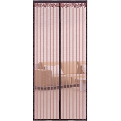 Moustiquaire magnétique de porte 48 x 82 pouces, rideau en gaze anti-moustiques, rideau d'été, moustiquaire sans perforation, filet anti-insectes translucide et aéré, décoration intérieure (1/5)