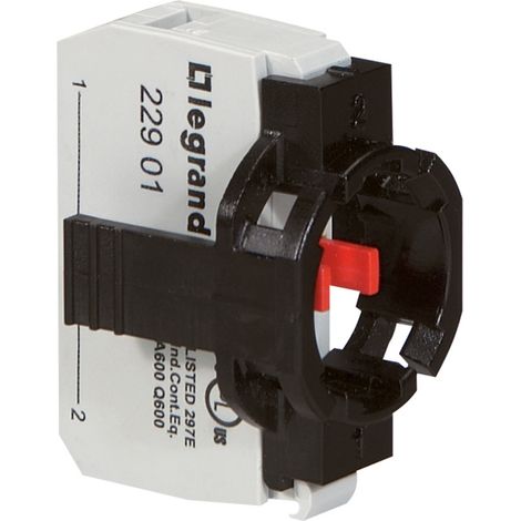 sous ensemble bloc - 1 nf + étrier 1 poste - a vis - tête non lumineuse (1/2)