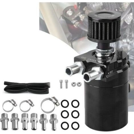 1Set Bidon d'huile Noir Pot Automatique d'huile Moteur Alliage d'aluminium des Accessoires 300ML Réservoir d'huile Peut Réservoir Réservoir Peut (1/5)