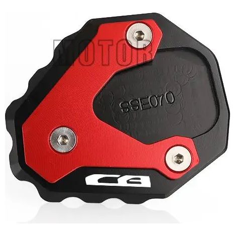 (CB rouge) Compatible avec HONDA CB500X CB 500X CB500 X 2017-2021 Moto - Plaque d'extension de béquille latérale CNC - Support de béquille latérale Maxpower (1/4)