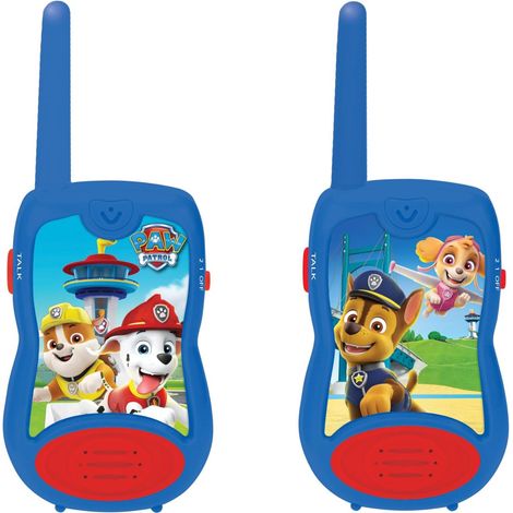 Lexibook Paw Patrol La Squadra dei Cuccioli Chase Walkie-Talkie, Clip da Cintura, 2 canali, Batteria, Blu/Rosso, TW12PALXB (1/5)