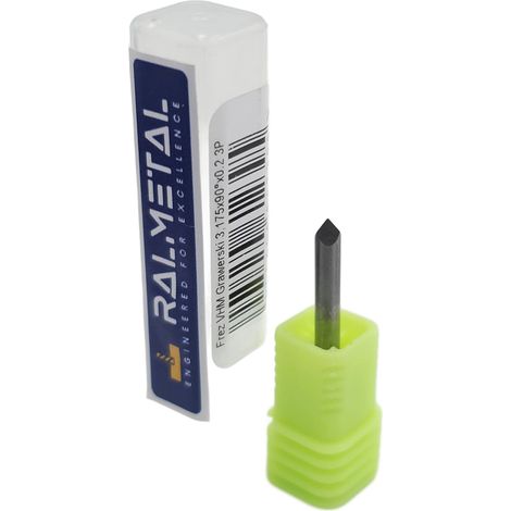 Fresa de grabado tipo V 3,175 mm 1/8" 90° x 0,2 mm 3P (1/5)