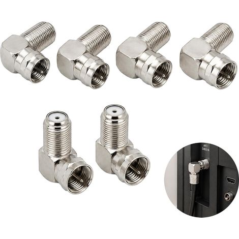 Adaptateur F Coudé 90° Mâle vers Femelle, Lot de 6 en Alliage de Zinc (1/5)