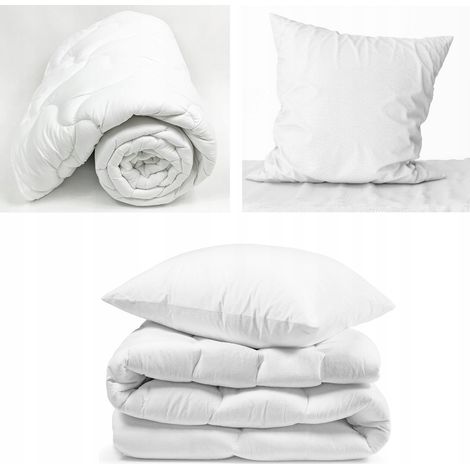 Couette toutes saisons 135 x 200 cm + oreiller 70 x 80 cm Anti-allergique Easy Sleep (1/5)