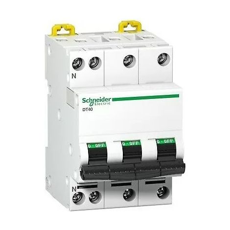 Schneider A9N21075 Interruttore automatico 3P+N 16A curva D Prodis dt40