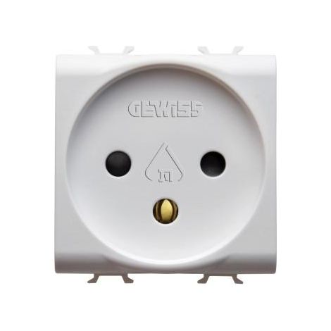 PRISE 2M 2 P+T 16A STD ISRAELIEN BLANC GEWISS GW10281