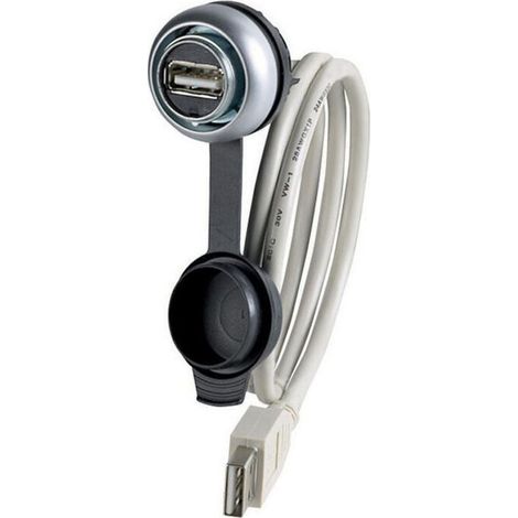 Eaton M22-USB-SA toma USB A negra plata blanco