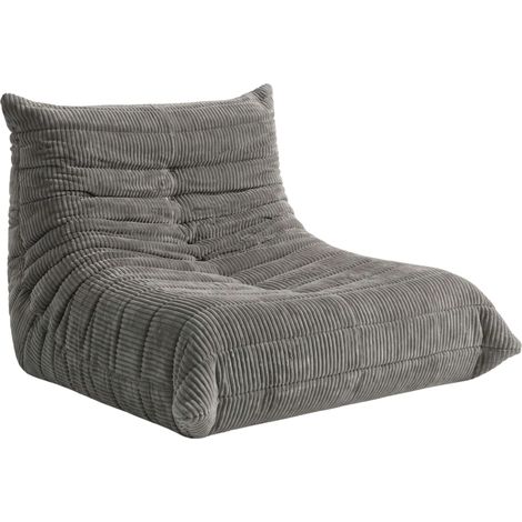 Puff Salón, Sillón Puff Cloud con Relleno Incluido para Adulto Gris oscuro (1/5)