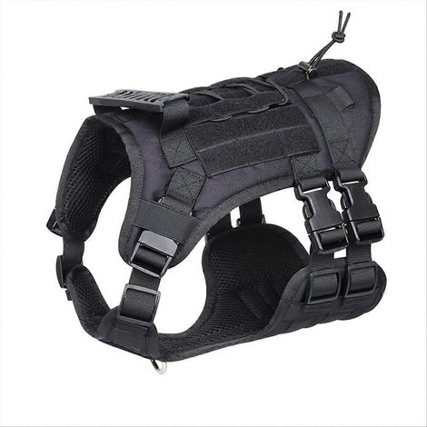 Gilet d'aventure pour grands chiens, imperméable, avec sangle de poitrine pour chiens de taille moyenne à grande (M). (1/5)