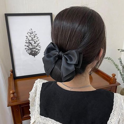 Filet à cheveux 3 pièces avec pince à nœud, accessoire élégant pour les infirmières et les hôtesses de l'air, pince à cheveux pratique pour le travail.