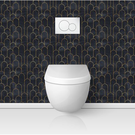Crédence adhésive WC - Arches Design - 60x60 cm - Adhésif + Protection BRILLANTE (1/3)