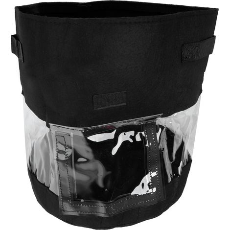 Sacs de culture transparents pour plantes, légumes et pommes de terre, pour une utilisation intérieure et extérieure, noirs, 30 x 35 cm, 26 L/7 gallons (1/5)