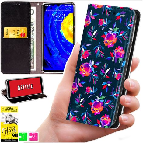 Custodia a portafoglio per Realme 14 5G / 14T 5G - Stampa Bluemoon + Vetro 9H (1/5)