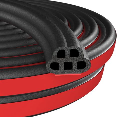Tira de sellado autoadhesiva universal para puerta de coche, 10 m, doble capa, 5 agujeros, para coche, camión, SUV, autocaravana