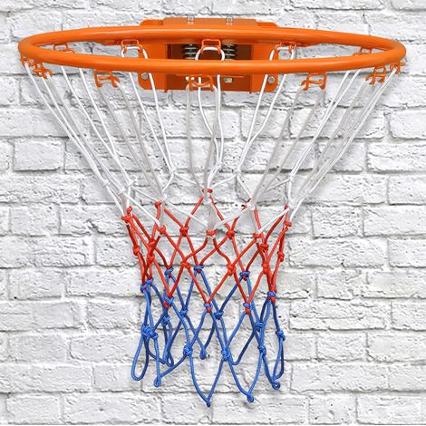 Canestro da basket da parete 45 cm con doppia molla e rete, arancione DESVIAE (1/5)