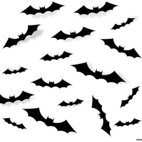 60 Pièces Autocollants De Chauvesouris D'halloween Autocollants De Chauvesouris Noire Décorations Murales De Chauvesouris Effrayant (1/5)