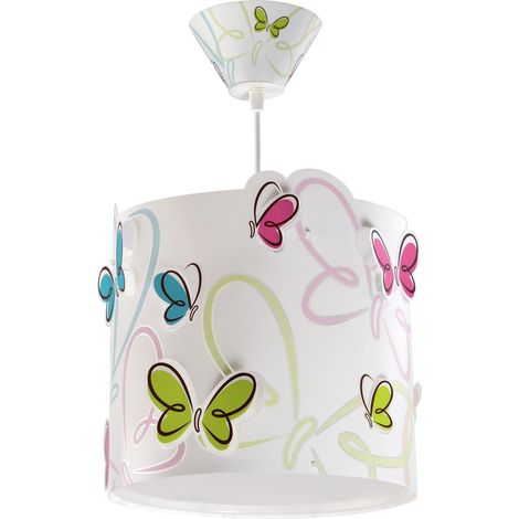 Lustre Chambre Lampe Suspension Plafonnier Pour Enfants, Butterfly, 62142M, E27 (1/5)