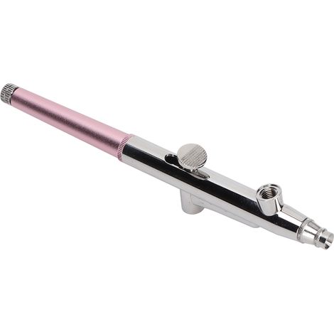 Pinkfarbener Airbrush-Stift für temporäre Tattoos und Make-up, mit innenliegender Düse. (1/5)
