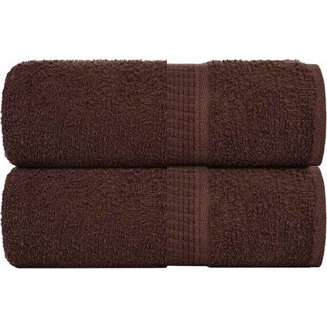 Filiyano-Serviettes de toilette FROGN, lot de 2, marron, 30 x 30 cm, 360 g/m². (1/5)