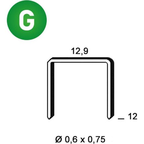 10 000 Agrafes Pm-12 Galvanisées - 12.9x12x0.6x0.75 mm - D-Work (1/5)
