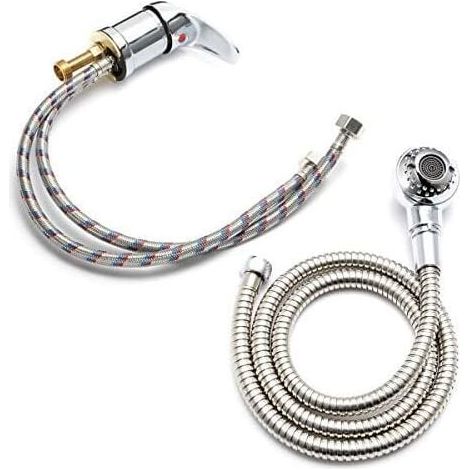 Set aus Mischbatterien für Friseursalon, Waschbecken, Duschkopf, (1/4)