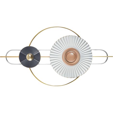 Decorazione da parete in metallo ferro irregolare moderno pezzo d'accento orizzontale multicolore Amarante (1/5)