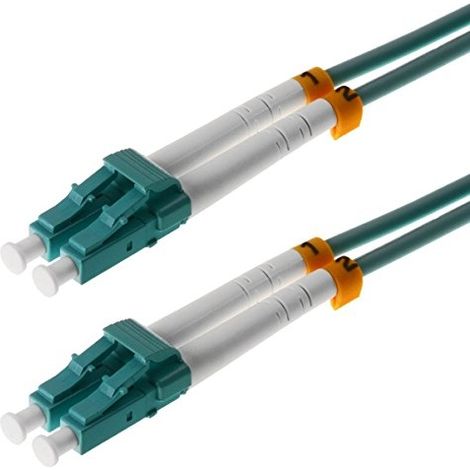 HELOS 7.5M OM3 LC/LC CÂBLE DE FIBRE OPTIQUE 7,5 M TURQUOISE (115721)