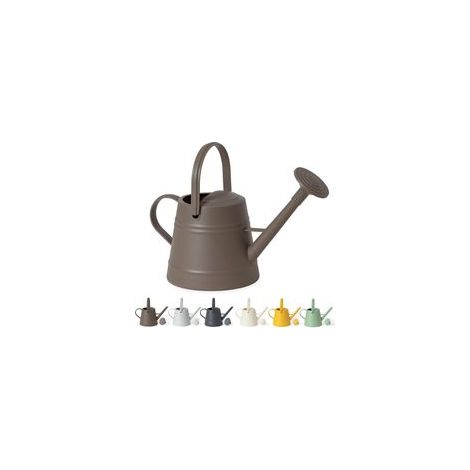 Gießkanne (3,8 Liter), geeignet zum Gießen von Zimmer- und Gartenpflanzen, mit ergonomischem und beweglichem Griff (Braun) - Crezuo