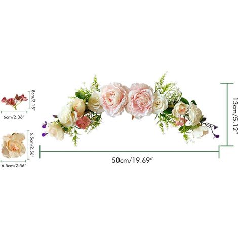 Guirlande de pivoines artificielles pour arche de mariage, fleurs artificielles décoratives pour linteau d'arche de mariage, décoration de porte d'entrée (1/5)