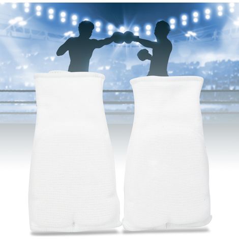 Gants de Boxe Professionnels pour Kickboxing et Fitness - Paire Blanche