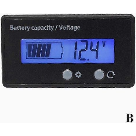 LCD-Batteriekapazitätsanzeige 12V-48V, digitales Voltmeter, blaue Spannungsanzeige