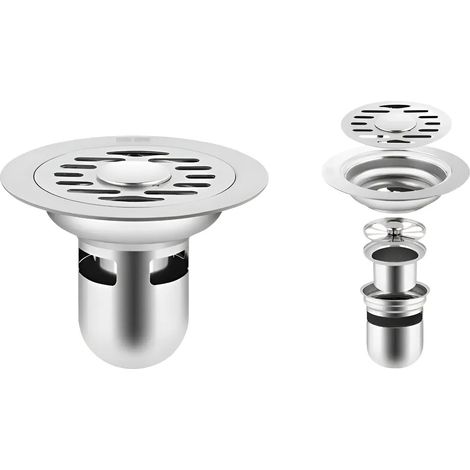 Passoire de salle de bain en acier inoxydable rsistante aux odeurs et aux insectes 12 cm (1/5)