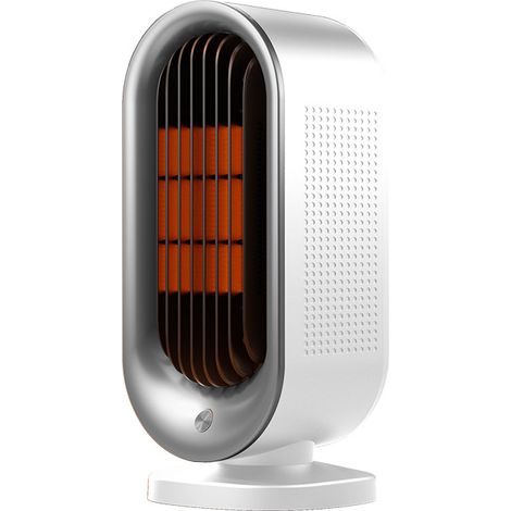 The electric heater has adjustable temperature, is compact and portable, and has overheat and tipping protection functions. (1/4)