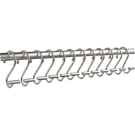 Lot de 12 crochets de douche en nickel, antidérapants (1/5)