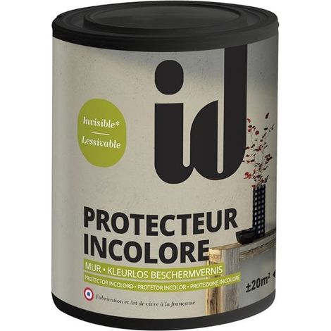 Protecteur mural incolore – Vernis anti tache 1L – Invisible et lessivable – Pour murs – Rendement 12-20m² – Id Paris (1/6)