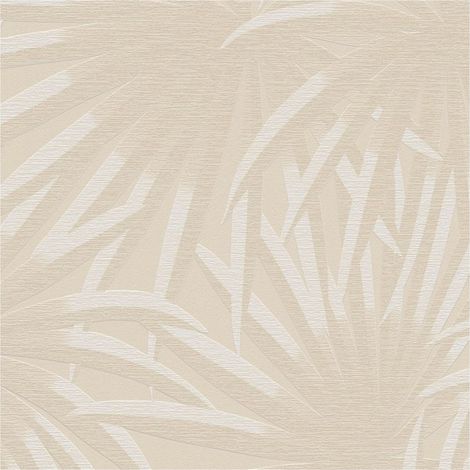 Nature wallpaper wall Profhome 393382 non-woven wallpaper textured with floral ornaments matt beige white 5.33 m2 (1/5)