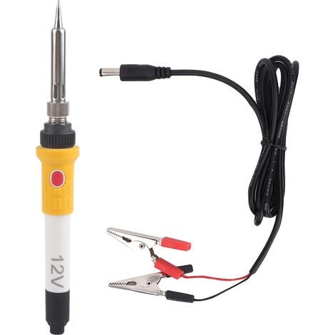 Fer à souder électrique 12V 40W portable pour voiture, avec pince crocodile, outil de soudure auto, clip batterie, puissance élevée, usage pratique (1/5)