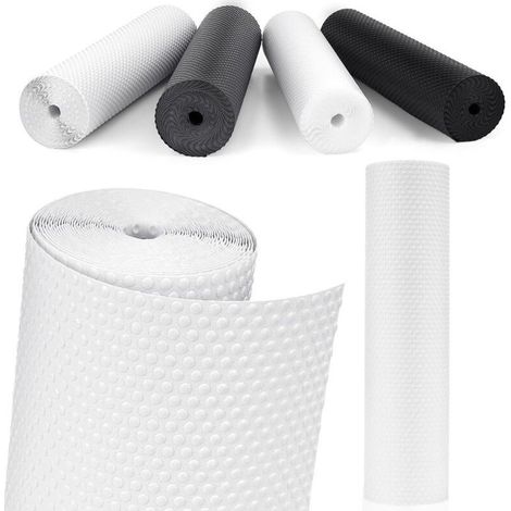 Tapis de tiroir antidérapant, revêtement en plastique pour étagère de réfrigérateur, protection de meubles de camping, tapis sous l'évier de cuisine (transparent/50 cm x 500 cm) (1/5)