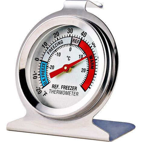 Set aus 4 großen Drehknopfthermometern für Kühlschränke und Gefrierschränke, Ofenthermometer aus hochtemperaturbeständigem Edelstahl (50-300℃).
