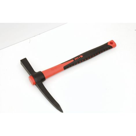 MARTELETTE TÊTE & PIC – Manche Nertech tri-matière en fibre de verre incassable – Tête 25 cm – Longueur totale 37,5 cm – Pic pour joints/crépis – Tête pour casser briques (1/2)