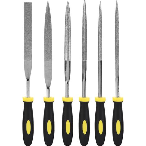Ortviai Râpe à main en acier au carbone 5 × 175 mm – Lot de 6 râpes mini pour bois, plastique et cuir (1/5)