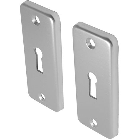 Rosace à trou de serrure rectangulaire en aluminium - Par set